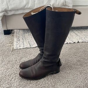 Frye tall leather boots sz 8